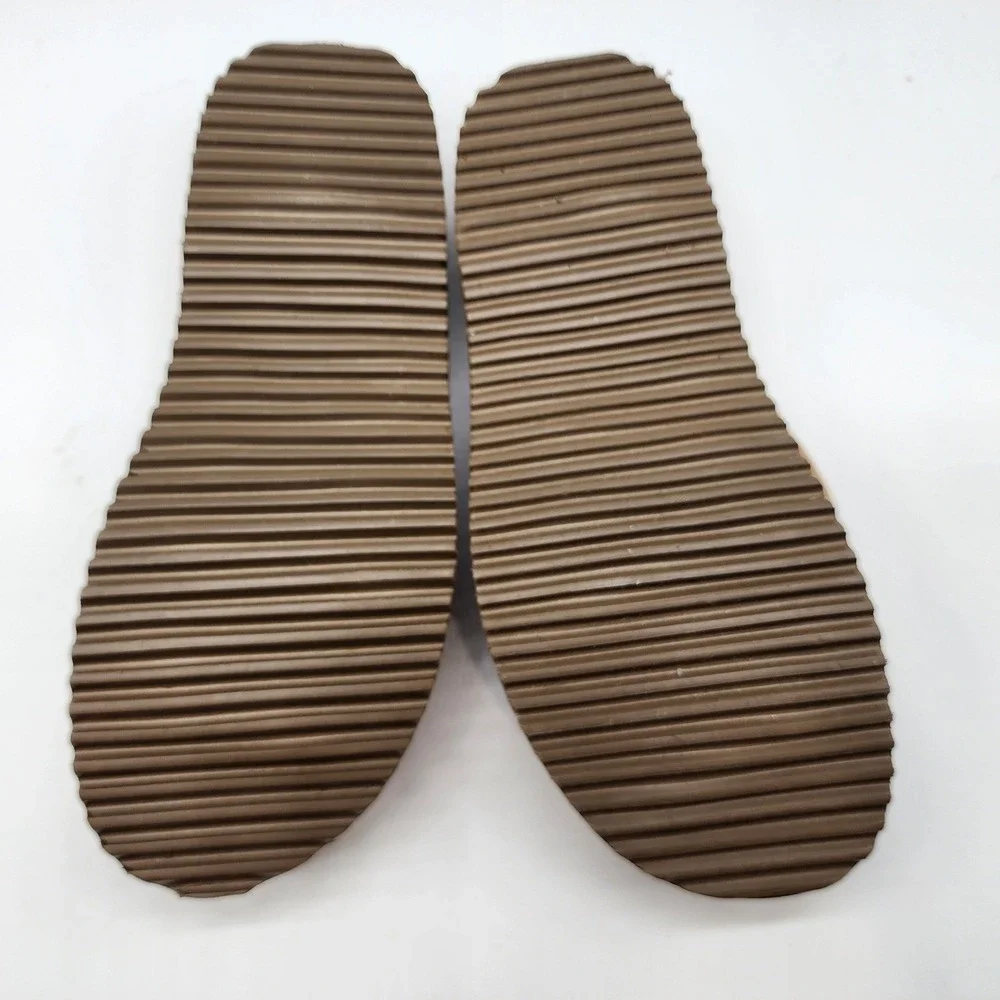 Bongo Vintage Y2K Wooden Platform Sandals Women's 8M Tan Leather Strappy Wedge
